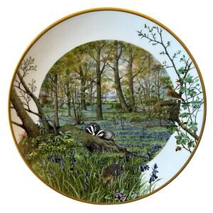 Peter Banett The Woodlands in April 1979 Country Year Badger Collector Plate